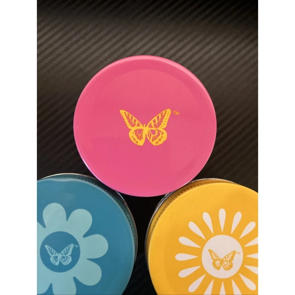 New Summer 2026 Dolly Parton Collection  3 Small Jars - Butterfly, Sun‎ & Flower